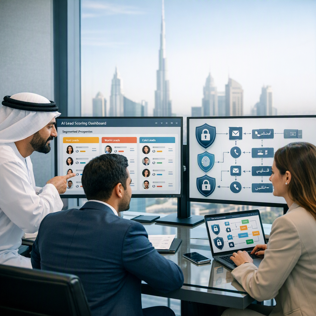 Cover image: AI Lead Scoring and Bilingual Follow-Up Workflows for UAE B2B Teams: A PDPL-Safe Playbook for Dubai and Abu Dhabi