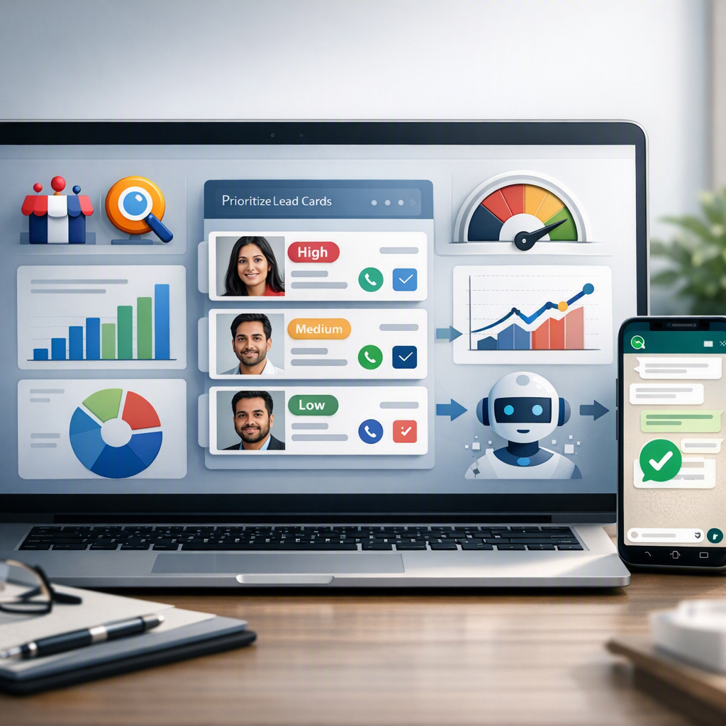 Cover image: AI lead scoring and WhatsApp follow-up workflows for IndiaMART and JustDial leads in Indian SMEs (India)