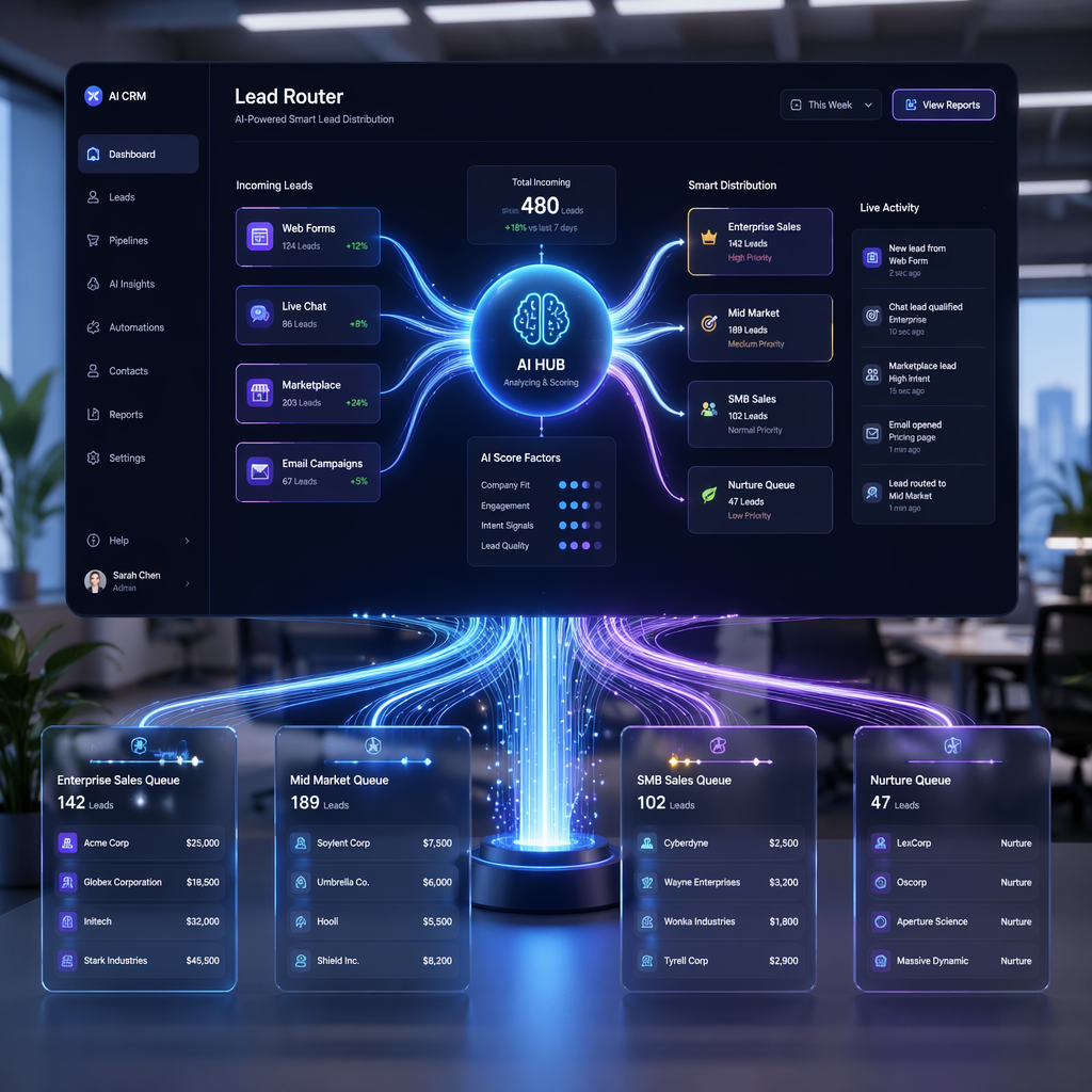 AI Lead Triage: Automatically Qualifying and Routing Inbound B2B Leads from Website, WhatsApp, and Marketplaces