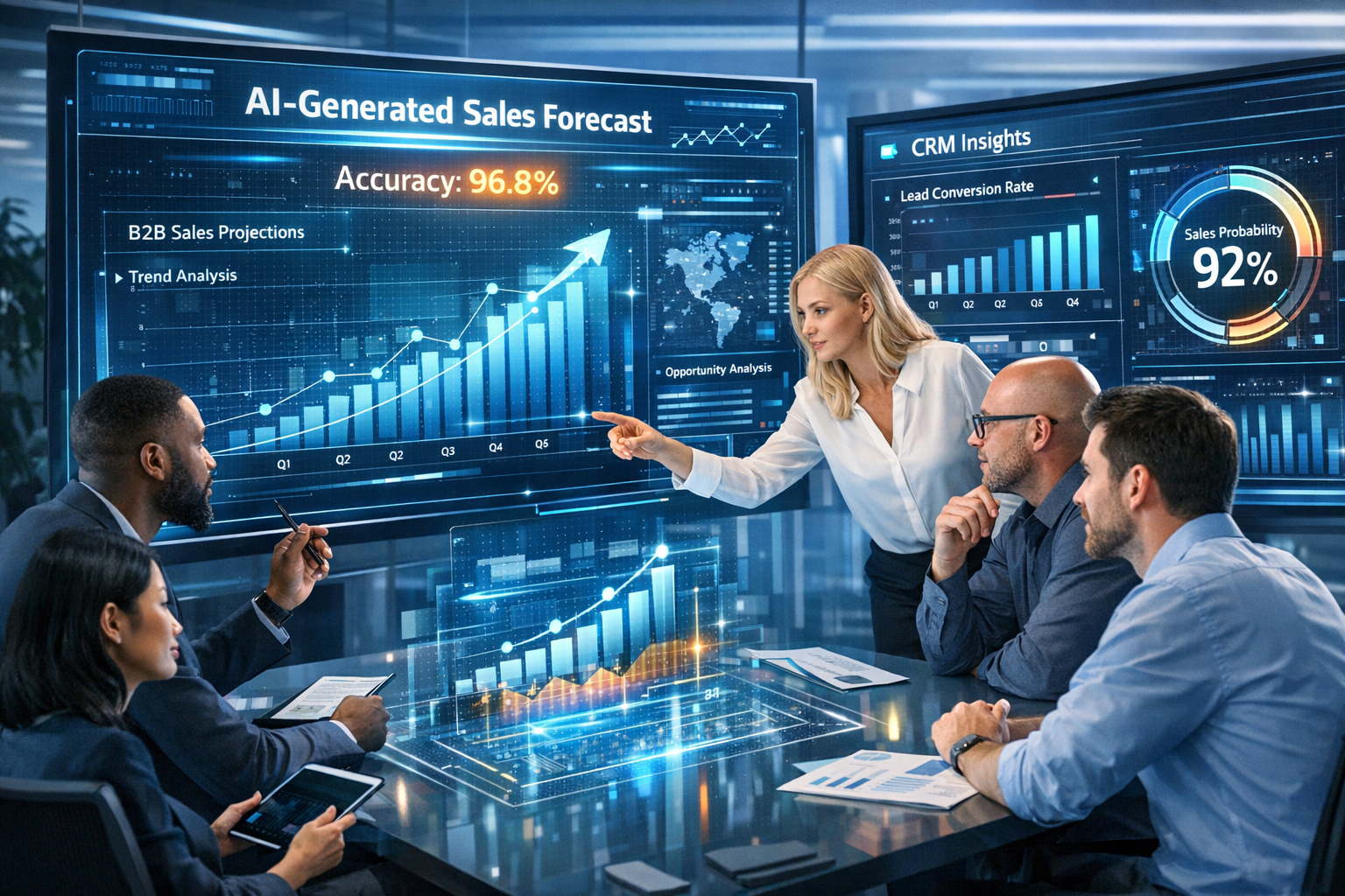 Leveraging AI for Enhanced Sales Forecasting in B2B CRM