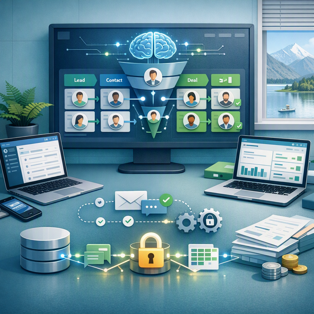 Cover image: AI workflow automation for NZ SMBs: compliant lead routing and follow-up with Xero-connected CRM (New Zealand)