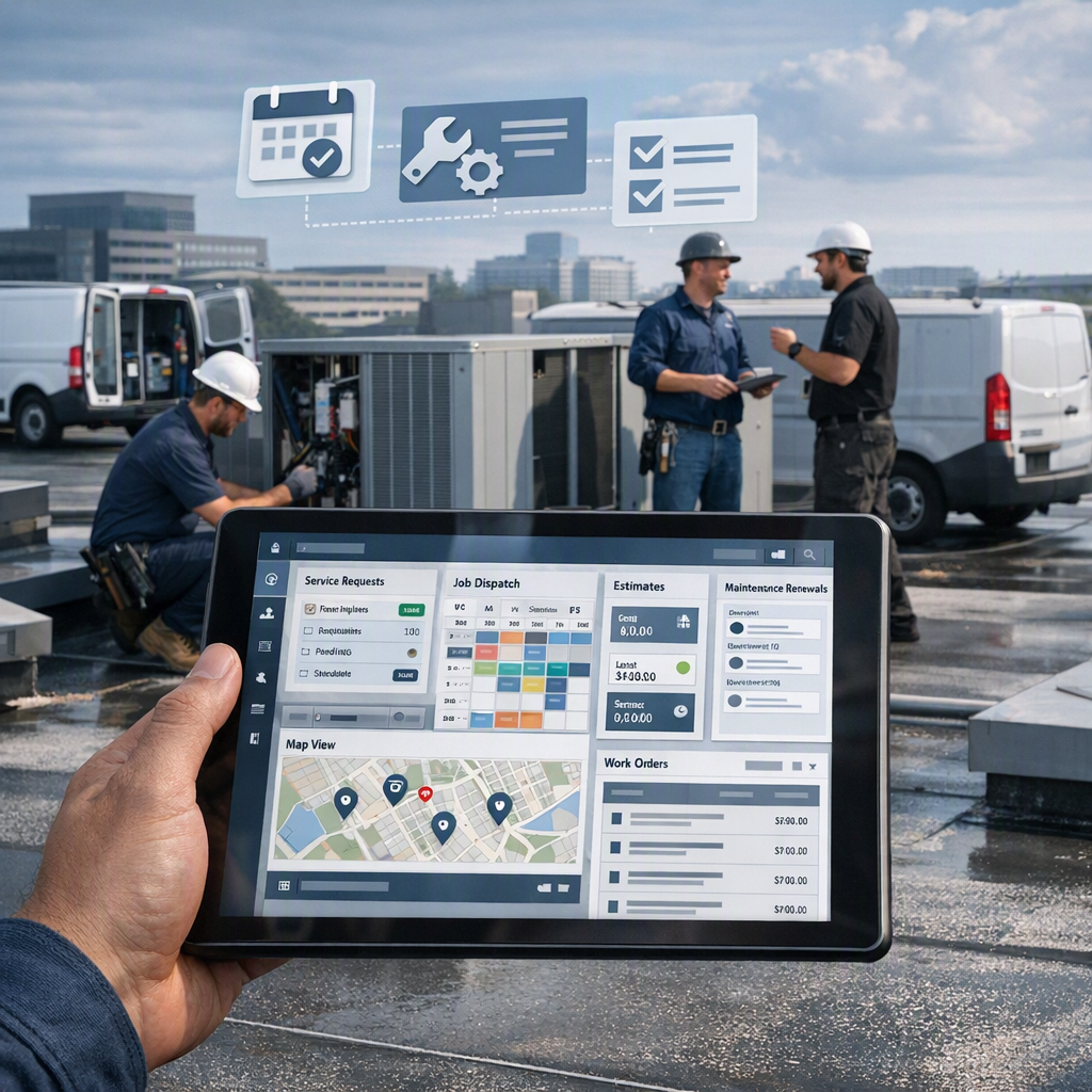 Cover image: CRM for Commercial HVAC Contractors: Service Inquiry, Estimate, Dispatch, and Maintenance Renewal Workflow