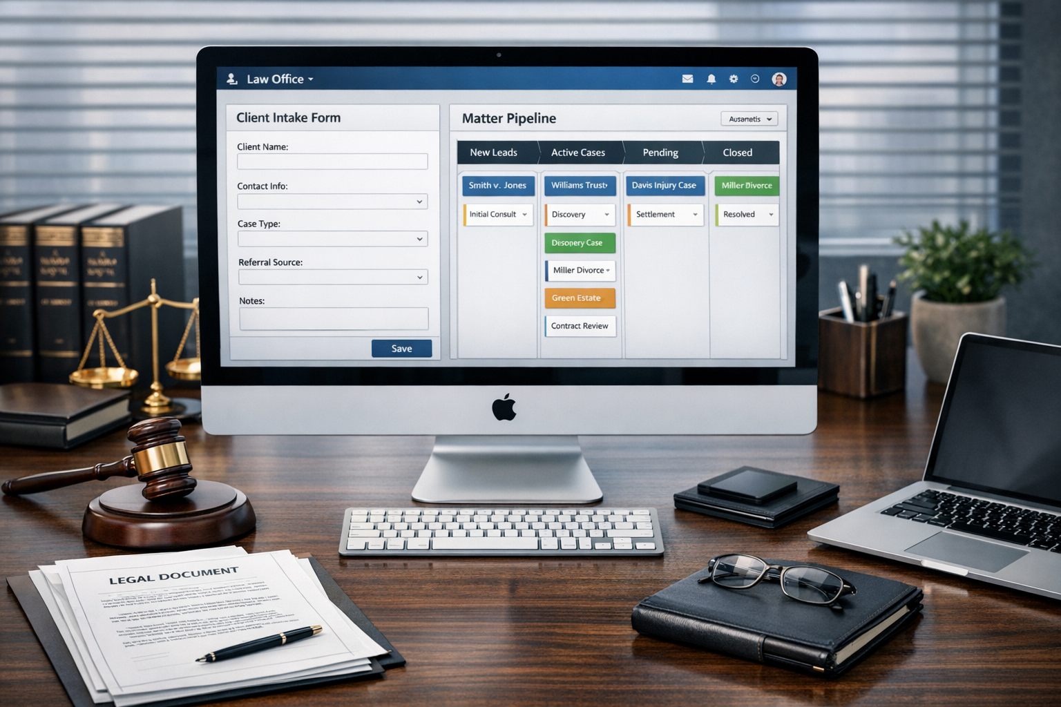CRM for Law Firms: Client Intake and Matter Pipeline Management