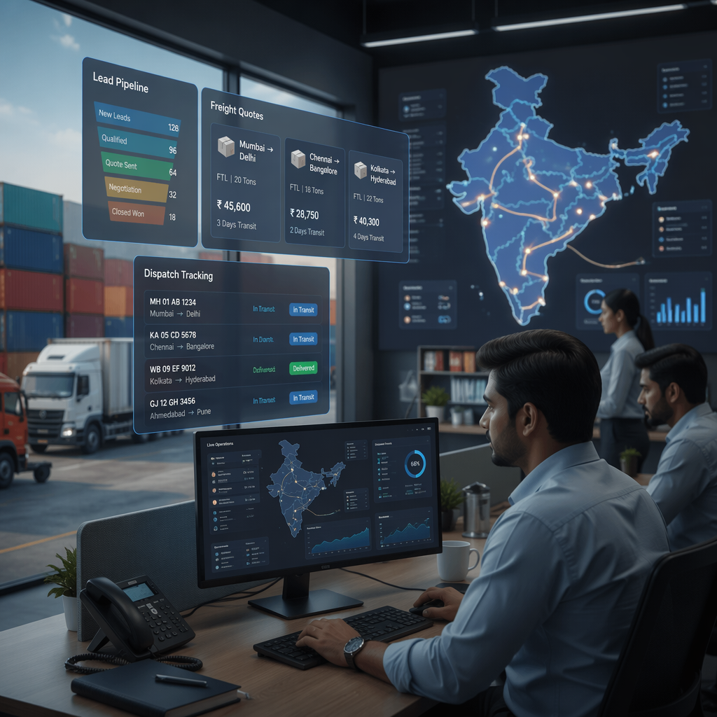 CRM for Logistics Companies in India: Managing Shipper Leads, Freight Quotes, and Dispatch Follow-Ups