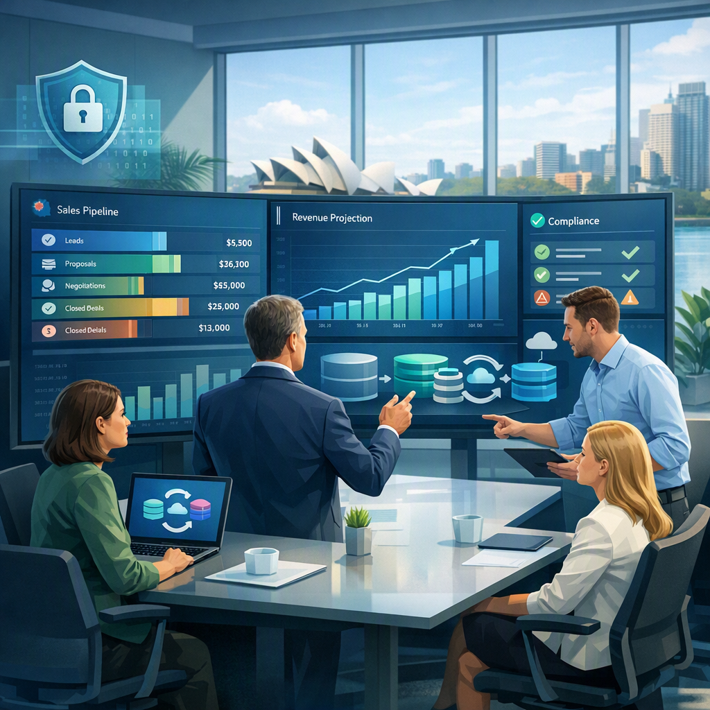 Cover image: CRM Forecasting Setup for Australian B2B Sales Teams: Pipeline Rules, APPs Compliance and Xero/MYOB Sync (Australia)
