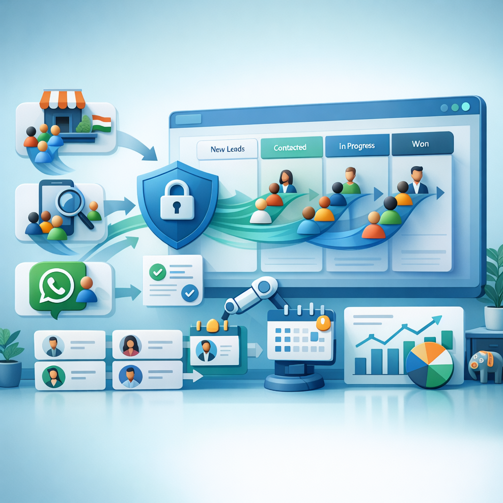 Cover image: CRM Workflow for IndiaMART, JustDial and WhatsApp Leads: A DPDPA-Safe Pipeline for Indian SME Sales Teams (India)
