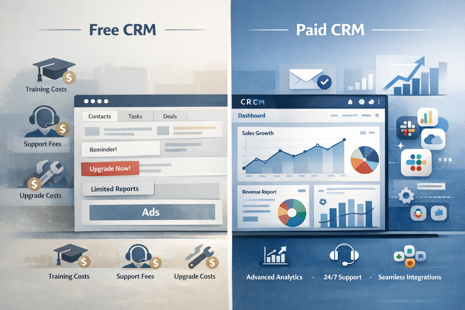 Cover image: Free vs Paid CRM: Know the Hidden Costs for Small Businesses