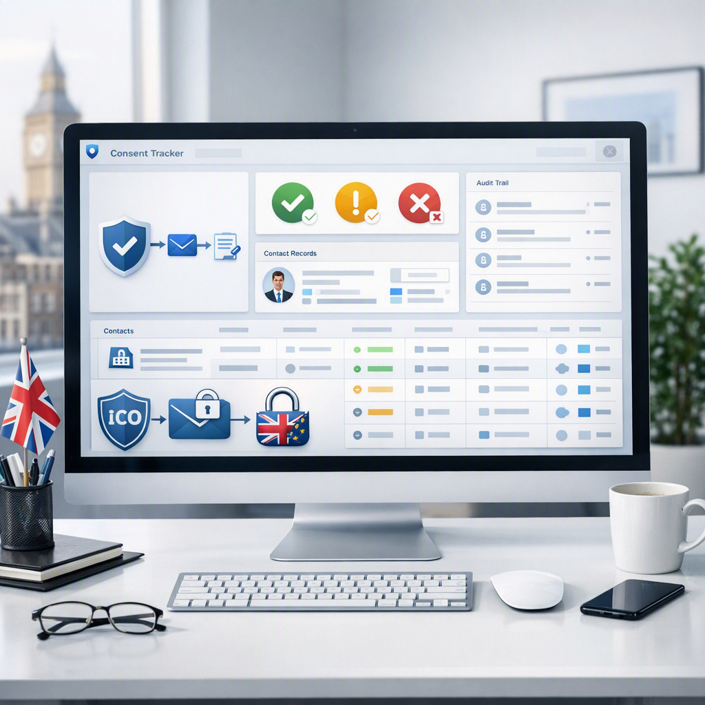Cover image: HelloGrowthCRM Consent Tracker Template for UK B2B Teams: Manage ICO, PECR and UK GDPR Rules with Companies House Data (United Kingdom)