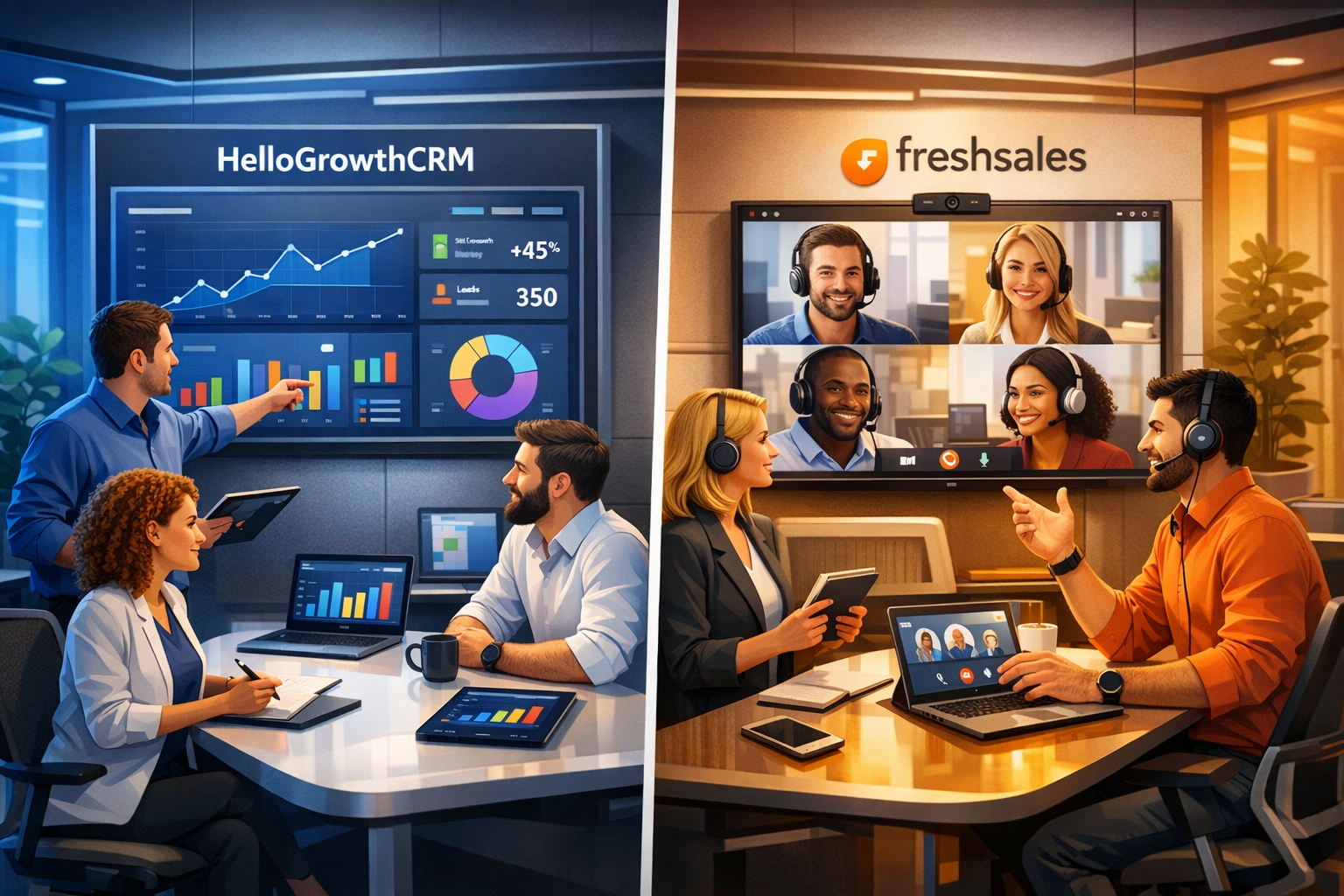 HelloGrowthCRM vs. Freshsales: A Comparative Analysis for Sales Teams