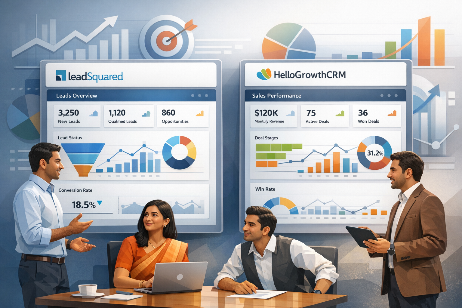 LeadSquared vs HelloGrowthCRM — Honest Comparison for India B2B Teams