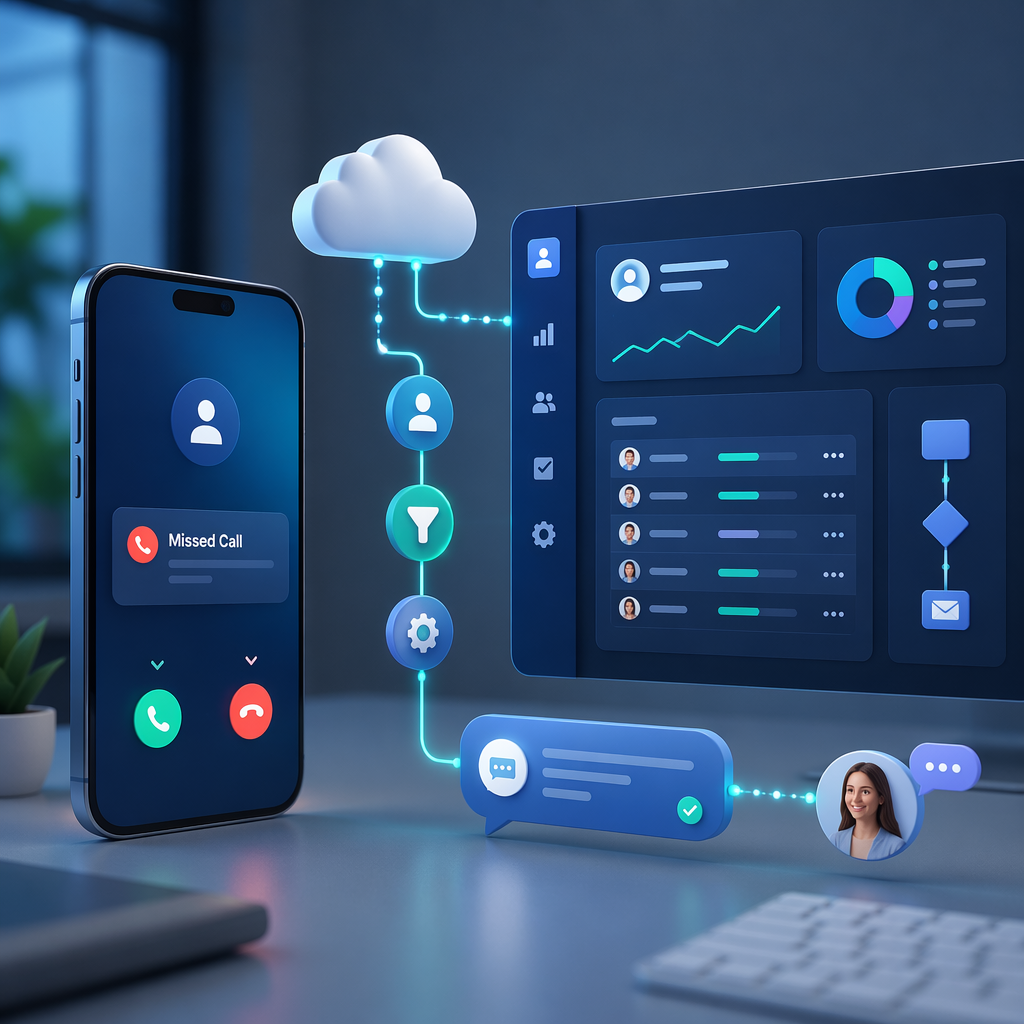 Cover image: Missed Call to Lead Capture Workflow: Using HelloGrowthCRM Auto-Log and WhatsApp Reply Tool