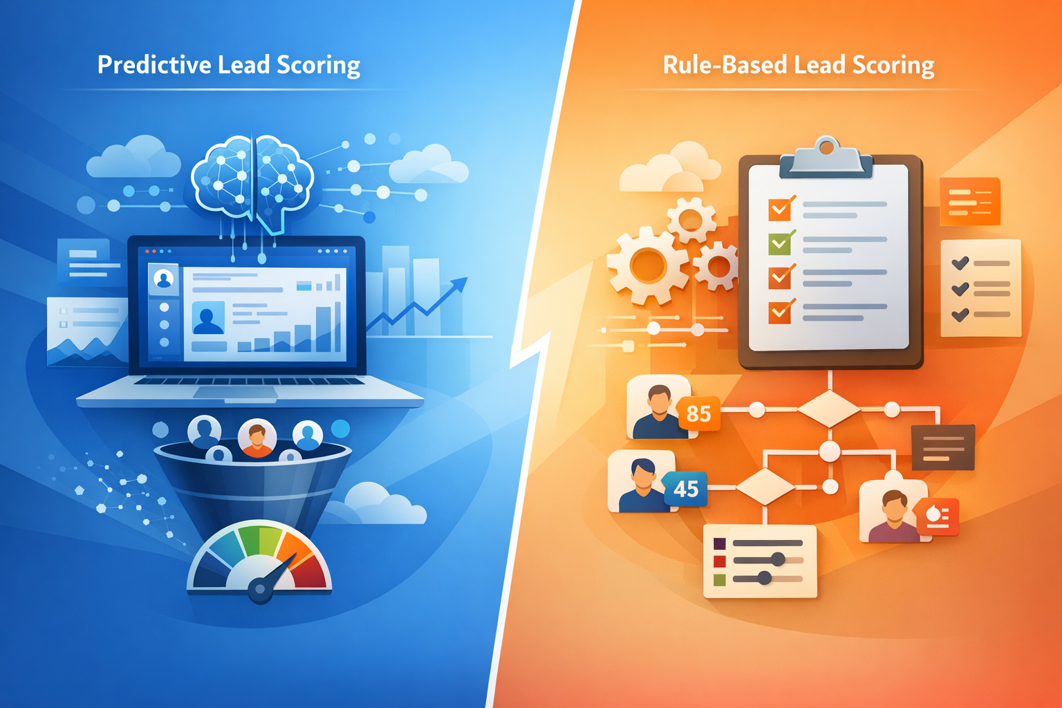 Predictive vs Rule-Based Lead Scoring | HelloGrowthCRM