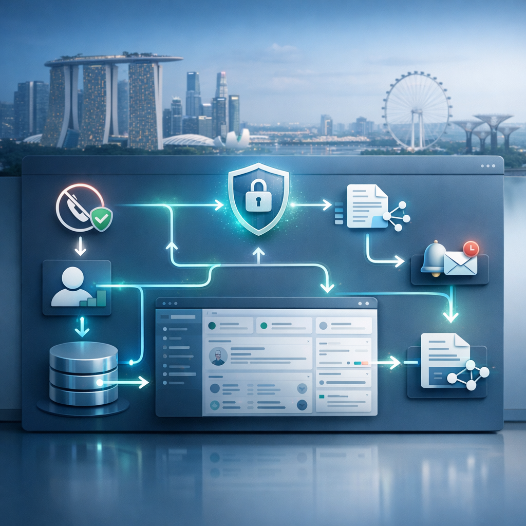 Singapore CRM lead routing workflows for PDPA-compliant sales teams: DNC checks, PEPPOL handoff, and faster follow-up