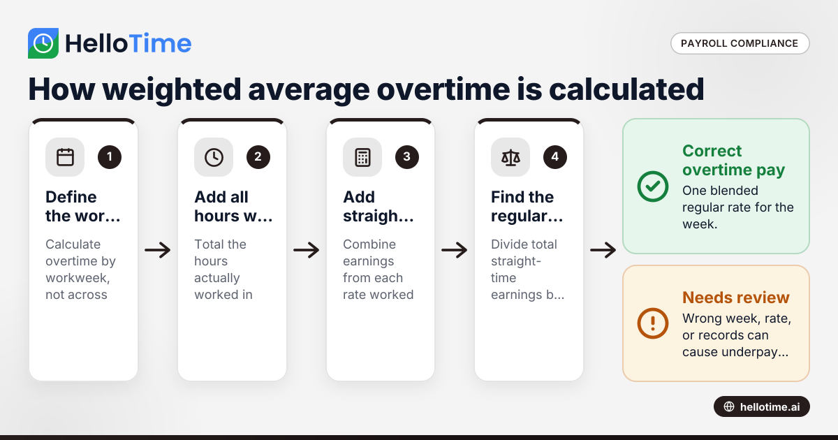 Weighted Average Overtime in United States: How Small Businesses Can Calculate OT Correctly When Employees Work at Two Pay Rates