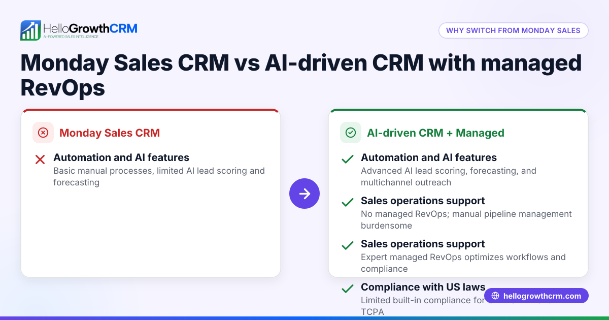 Why Monday Sales CRM Users in the United States Are Switching to AI-Driven CRM with Managed RevOps